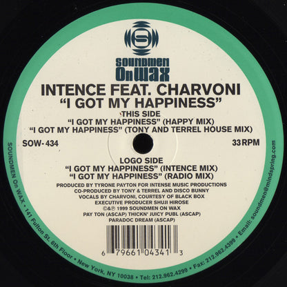 Intence* Feat. Charvoni : I Got My Happiness (12")