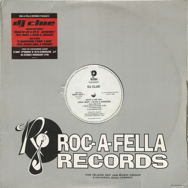DJ Clue - Back 2 Life 2001 (12", Single, Promo)