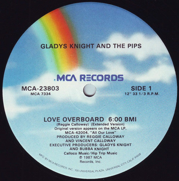 Gladys Knight And The Pips - Love Overboard (Extended Version) (12", Glo)