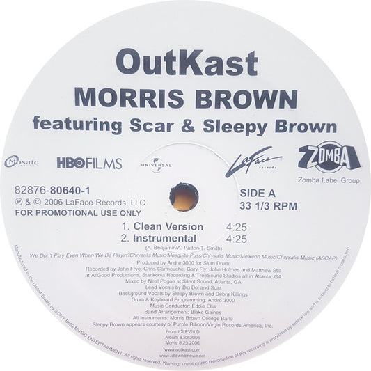 OutKast : Morris Brown (12", Promo)