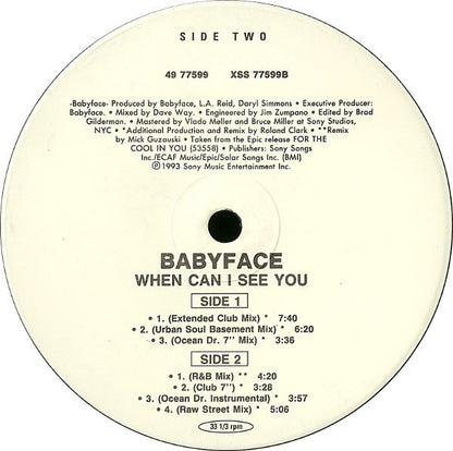 Babyface - When Can I See You (12")