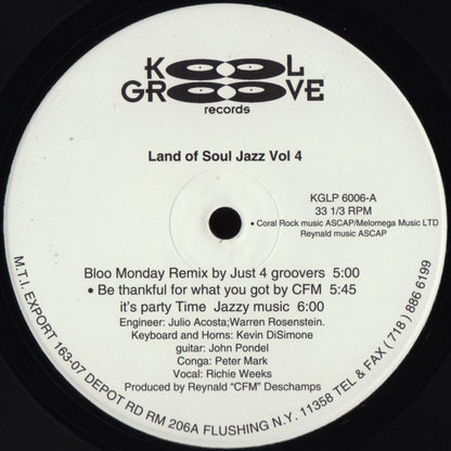 Various : Land Of Soul Jazz (Volume 4) (LP, Album, Ltd)