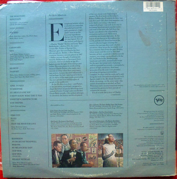 Charlie Parker - The Verve Years (1948-50) (2xLP, Comp, 53 )