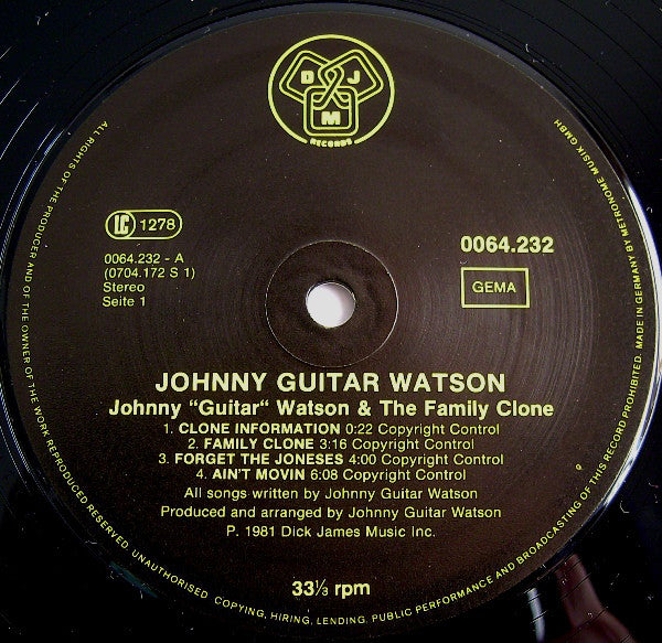 Johnny Guitar Watson : Johnny "Guitar" Watson And The Family Clone (LP, Album)