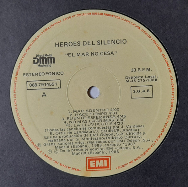 Heroes Del Silencio* : El Mar No Cesa (LP, Album)