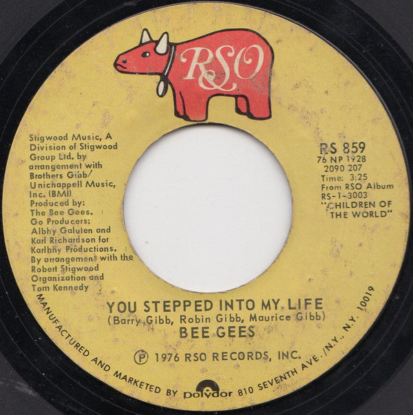 Bee Gees : Love So Right / You Stepped Into My Life (7", Single, PRC)