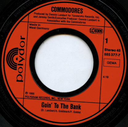 Commodores : Goin' To The Bank (7", Single)