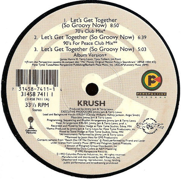 Krush  - Let's Get Together (So Groovy Now) (12")