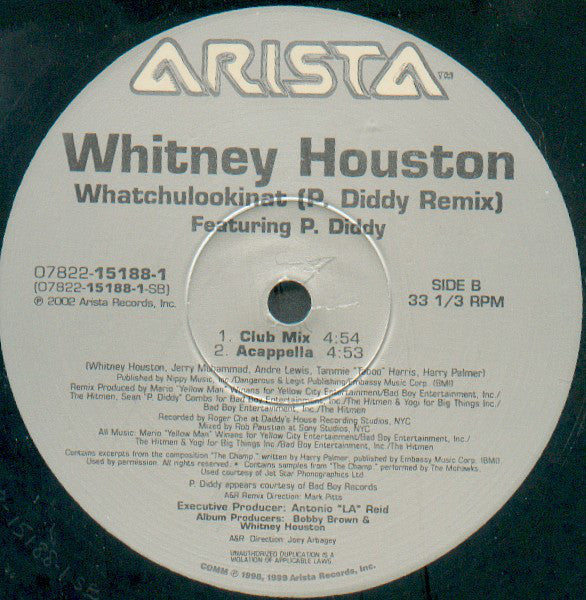 Whitney Houston Featuring P. Diddy - Whatchulookinat (P. Diddy Remix) (12")