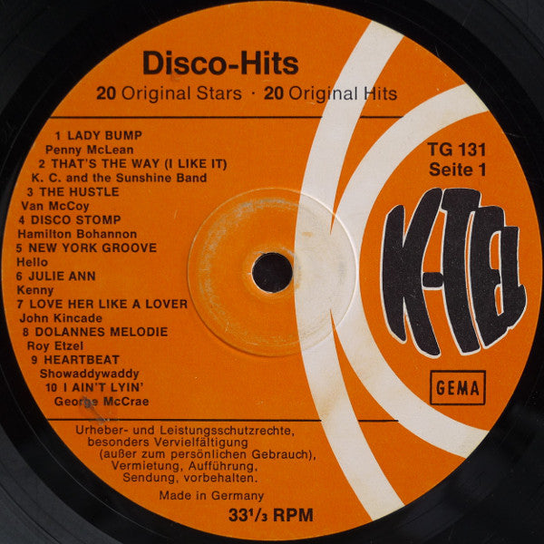Various : K-Tel's Disco-Hits (20 Original Stars · 20 Original Hits) (LP, Comp)