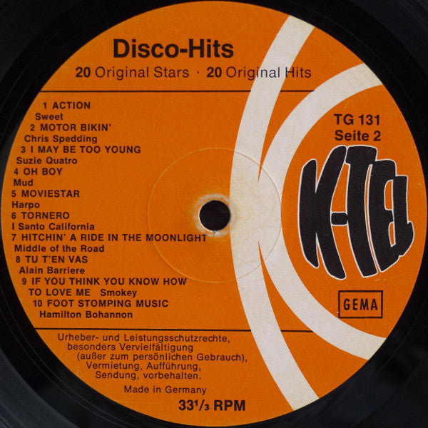 Various : K-Tel's Disco-Hits (20 Original Stars · 20 Original Hits) (LP, Comp)