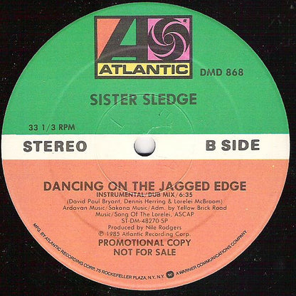 Sister Sledge - Dancing On The Jagged Edge (12", Maxi, Promo)