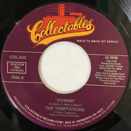The Temptations : Power / Struck By Lightning Twice (7", RE)