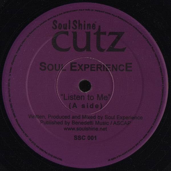 Soul Experience - Soul Experience EP (12", EP)