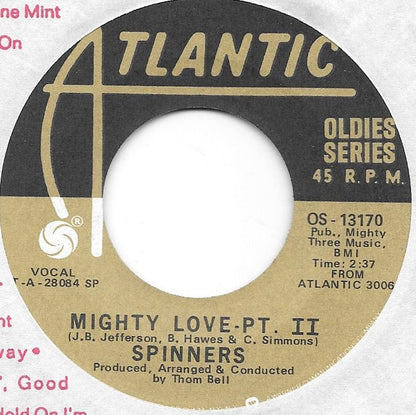 Spinners : Mighty Love (7", Single, RE)