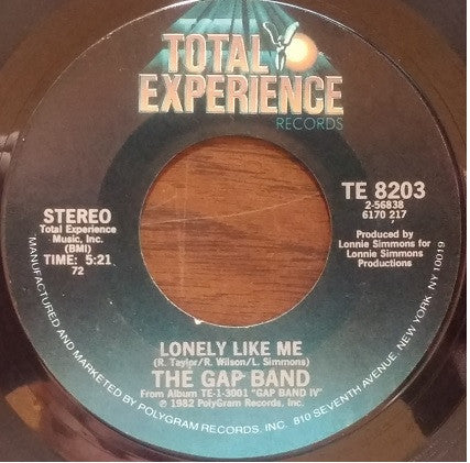 The Gap Band : You Dropped A Bomb On Me / Lonely Like Me (7", Styrene, 72 )