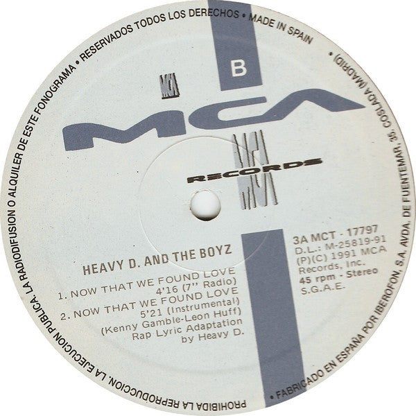 Heavy D. & The Boyz - Now That We Found Love (12")