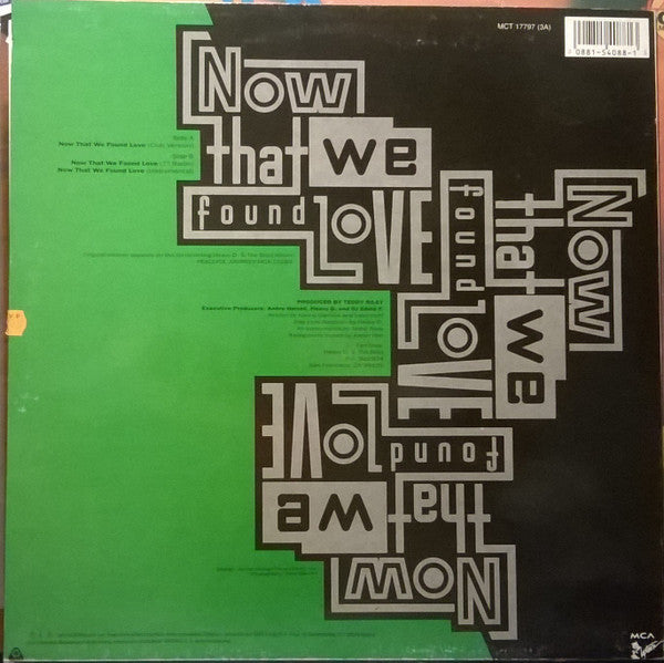 Heavy D. & The Boyz - Now That We Found Love (12")