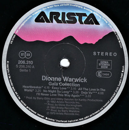 Dionne Warwick : Gala Collection (LP, Comp)
