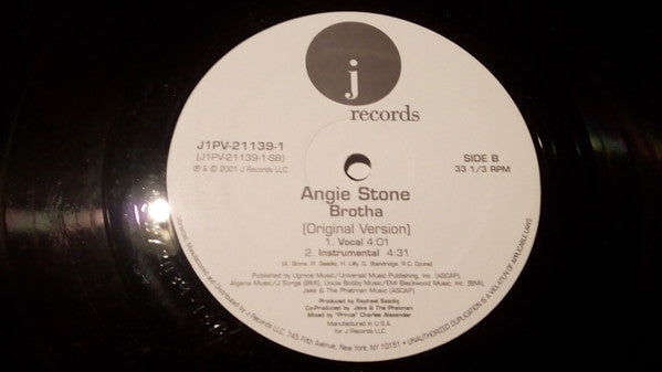 Angie Stone : Brotha Part II (12", Promo)