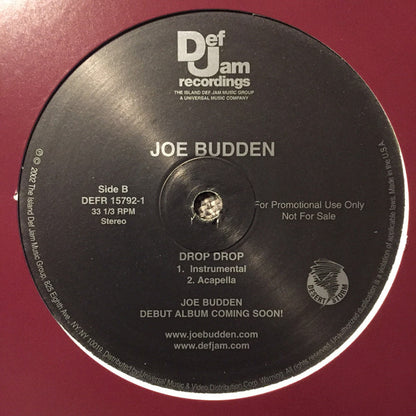 Joe Budden - Drop Drop (12", Promo)