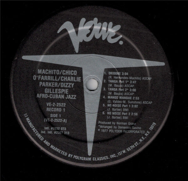 Machito / Chico O'Farrill / Charlie Parker / Dizzy Gillespie : Afro-Cuban Jazz (2xLP, Album, Comp, RE, Gat)