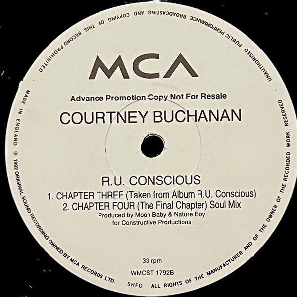 Courtney Buchanan : R U Conscious  (12", Promo)