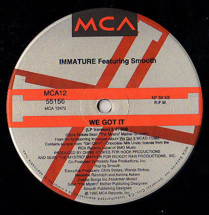 Immature : We Got It (12", Single)