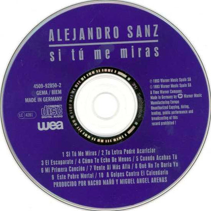 Alejandro Sanz : Si Tú Me Miras (CD, Album)