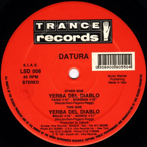 Datura : Yerba Del Diablo (12")