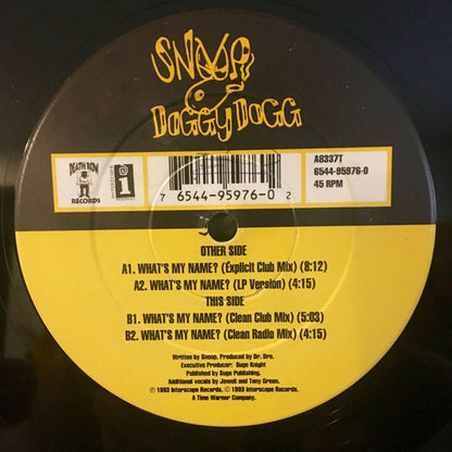 Snoop Dogg : What's My Name? (12")
