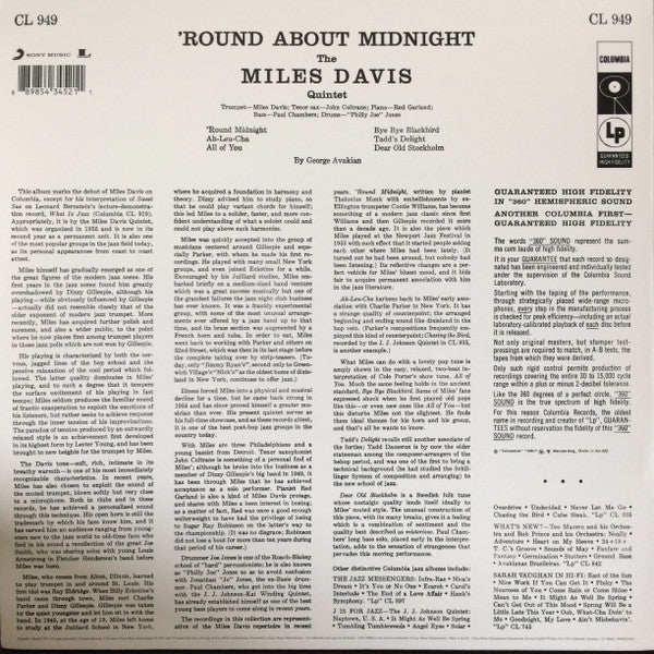 Miles Davis - 'Round About Midnight (LP, Album, Mono, RE, 180)