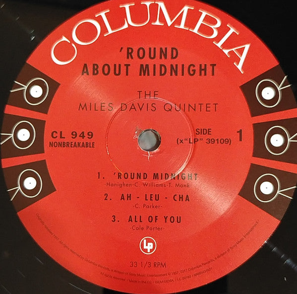 Miles Davis - 'Round About Midnight (LP, Album, Mono, RE, 180)