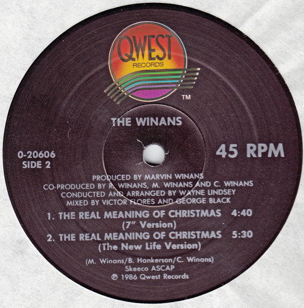 The Winans - The Real Meaning Of Christmas (12")