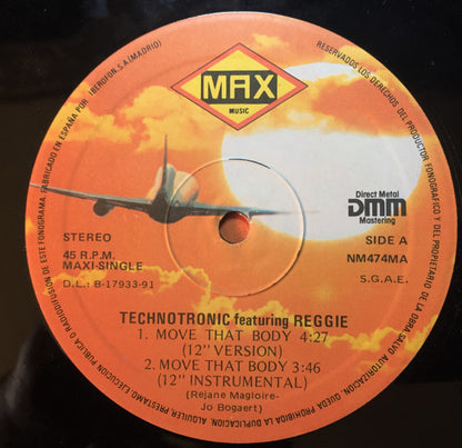 Technotronic Featuring Reggie : Move That Body (12", Maxi)