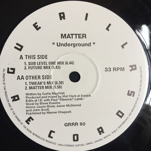 Matter : Underground (12")