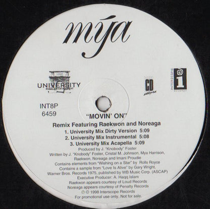 Mya - Movin On (Remix) (12", Promo)