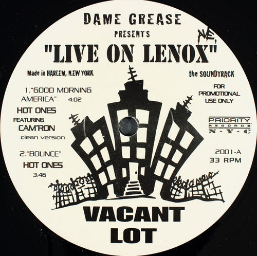 Dame Grease - Dame Grease Presents "Live On Lenox" Ave The Soundtrack  (12", Promo, Smplr)