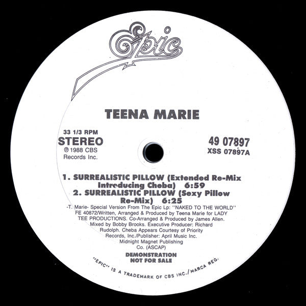 Teena Marie - Surrealistic Pillow (12", Promo)