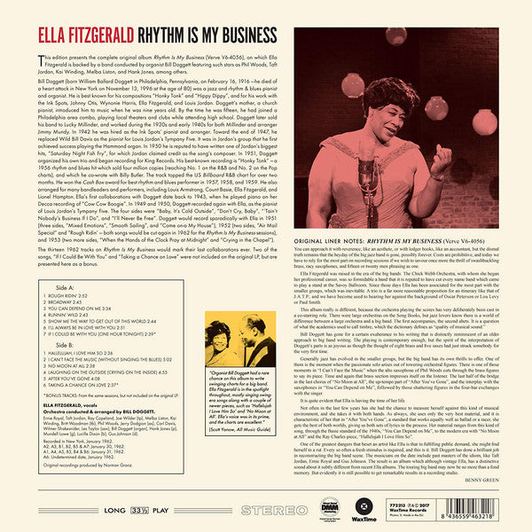Ella Fitzgerald : Rhythm Is My Business (LP, Album, Ltd, RE, RM, 180)