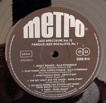 Various : Famous Jazz Vocalists, No. 1 (LP, Comp)