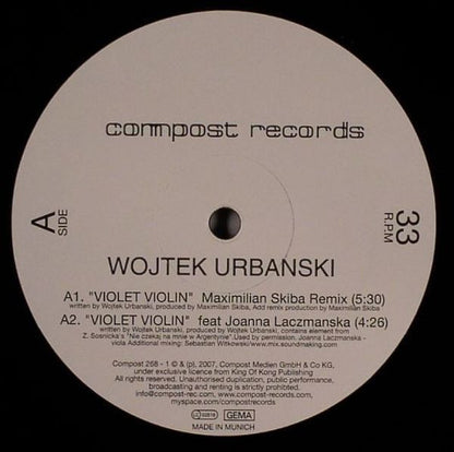 Wojtek Urbanski - Violet Violin (12")