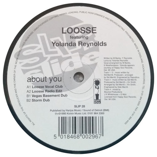 Loosse Featuring Yolanda Reynolds - About You (12")