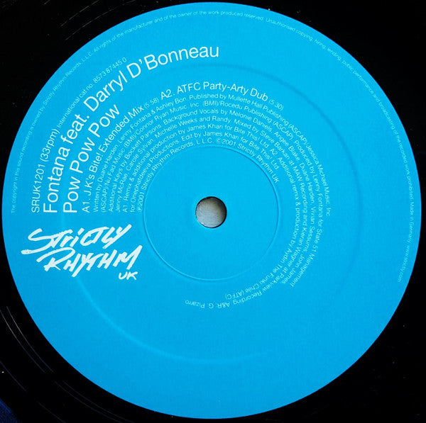 Fontana* Feat. Darryl D'Bonneau : Pow Pow Pow (12")