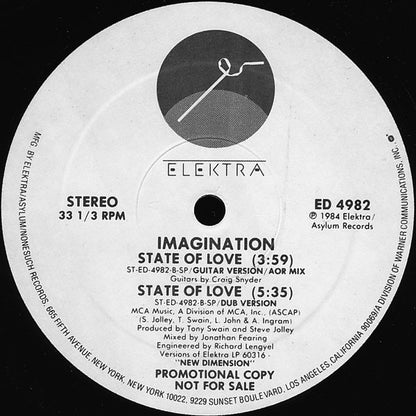 Imagination : State Of Love (12", Promo)
