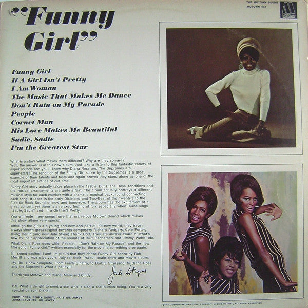 Diana Ross & The Supremes* - Sing And Perform "Funny Girl" (LP, Album, Gat)