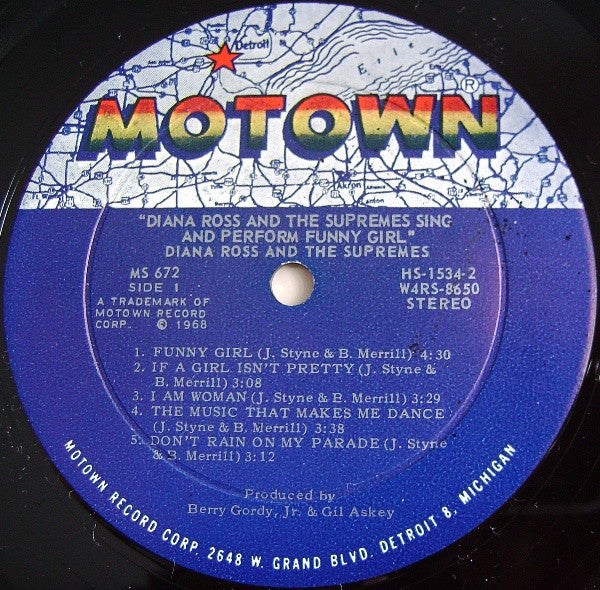 Diana Ross & The Supremes* - Sing And Perform "Funny Girl" (LP, Album, Gat)