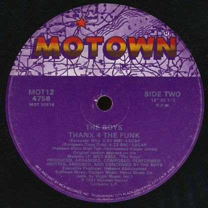 The Boys - Thanx 4 The Funk (12", Single)