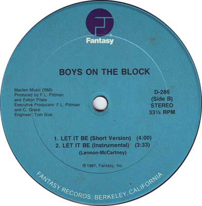Boys On The Block : Let It Be (12")