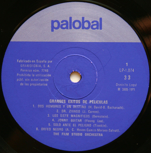 The Film Studio Orchestra : Grandes Éxitos de Películas (LP, Album, S/Edition)